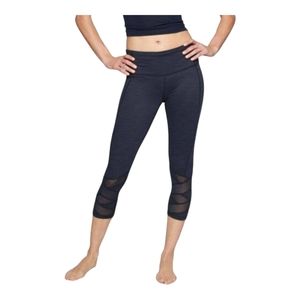 Athleta Navy Mesh Jacquard Mantra Capri Leggings Size M